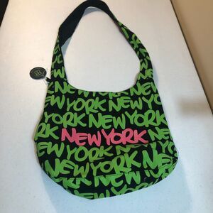 Canvas New York Crossbody Bag Purse Black Green Pink Robin-Ruth Streetwear Art